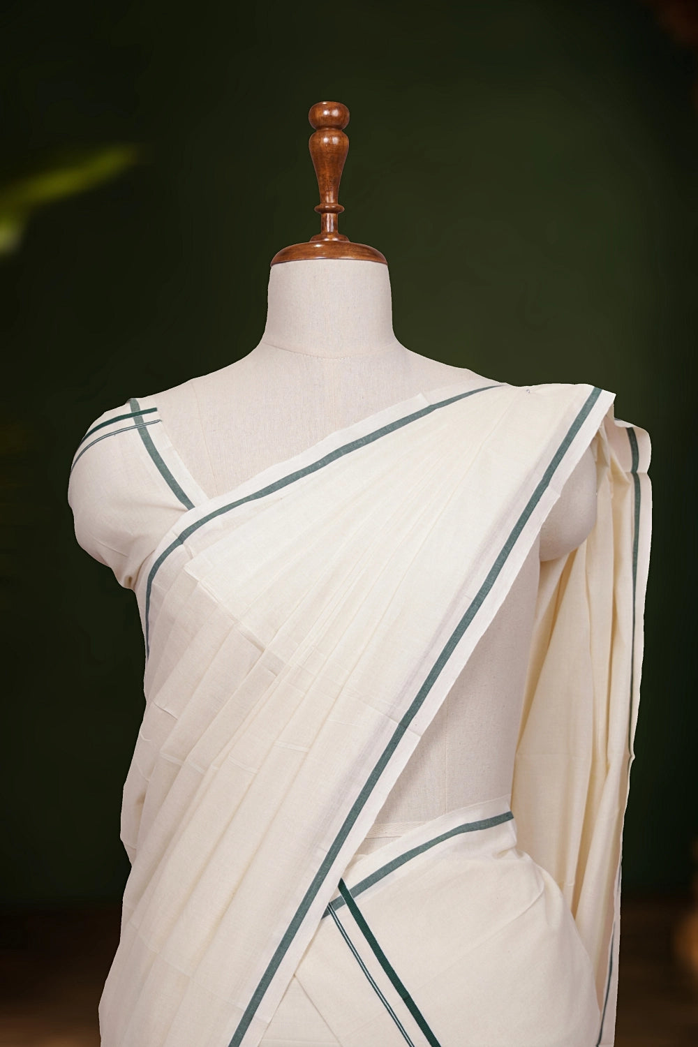 Off White Cotton Set Mundu