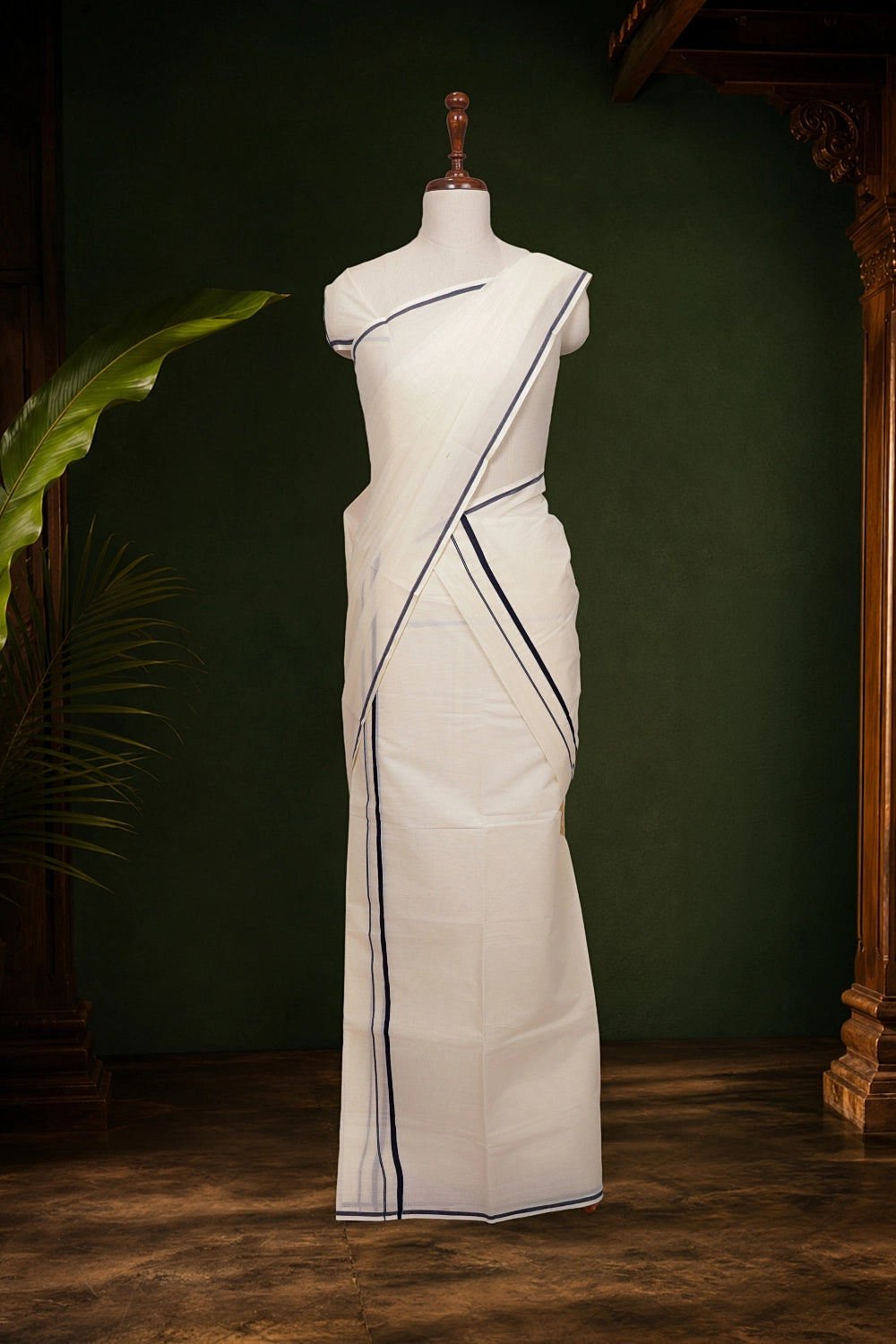 Off white Cotton Set Mundu