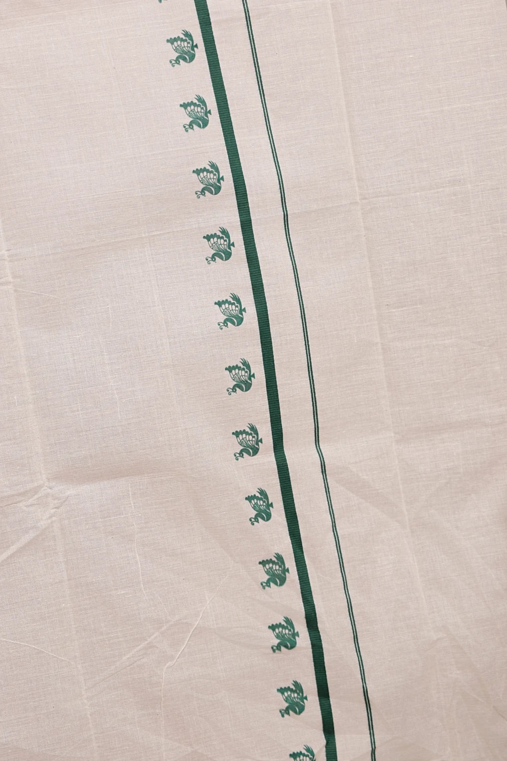 Off White Cotton Set Mundu