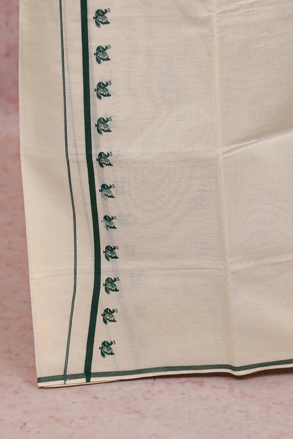 Off White Cotton Set Mundu