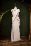 Off White Cotton Kerala Set Mundu with printed border - Seematti