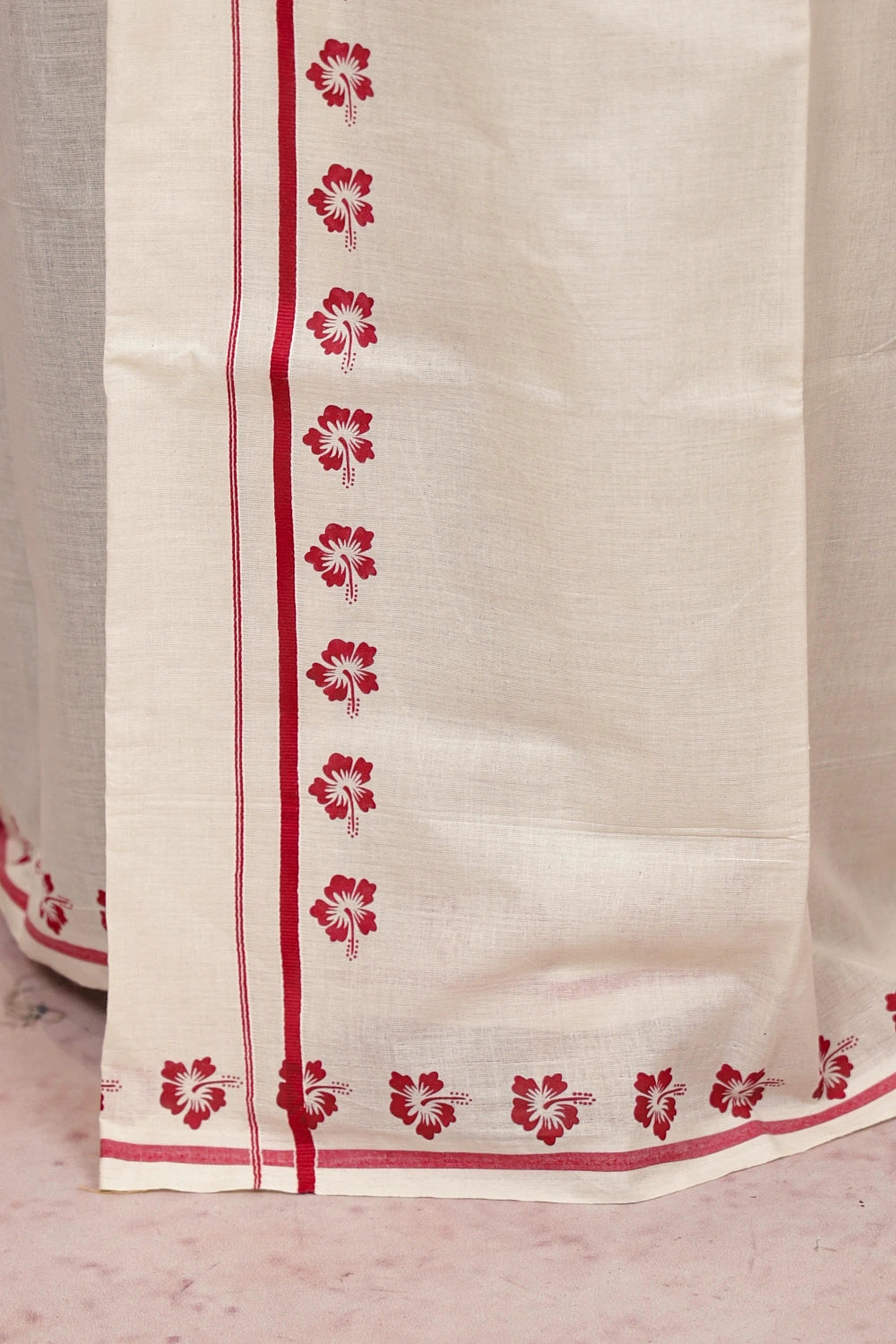 Off White Cotton Set Mundu