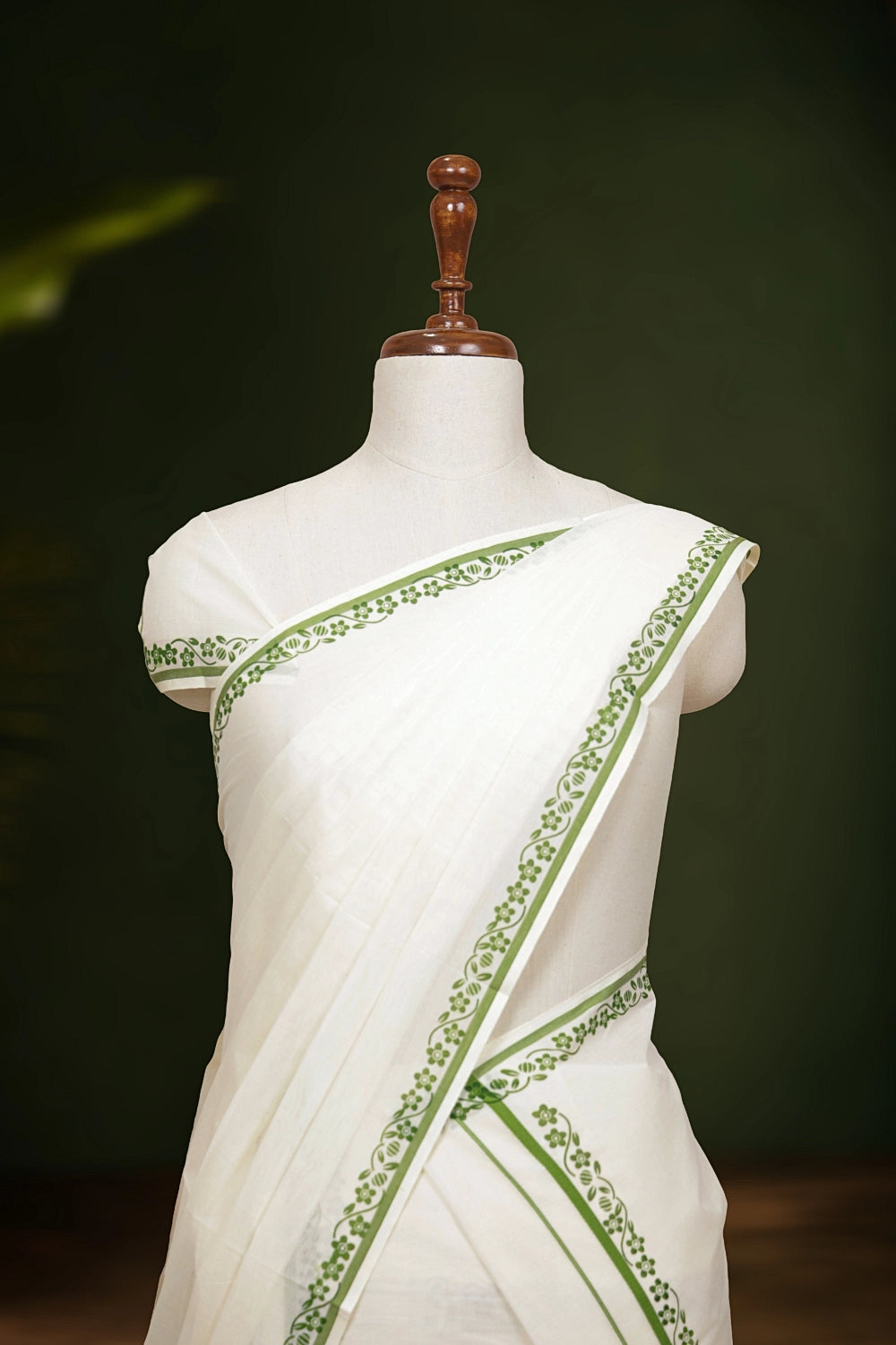 Off White Cotton Set Mundu