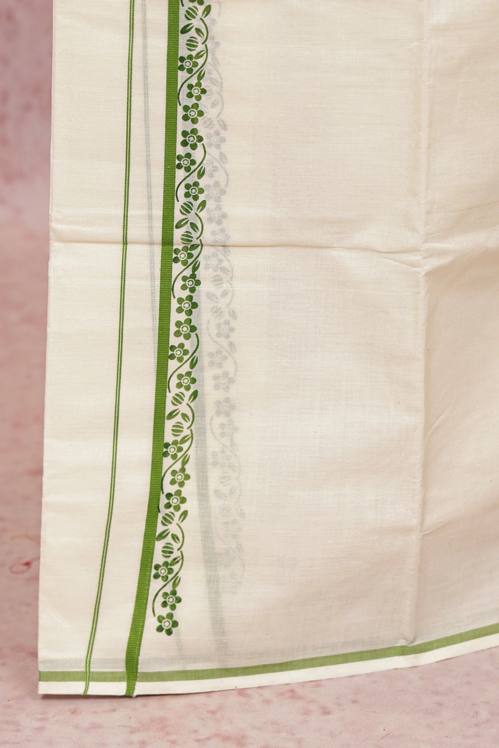 Off White Cotton Set Mundu