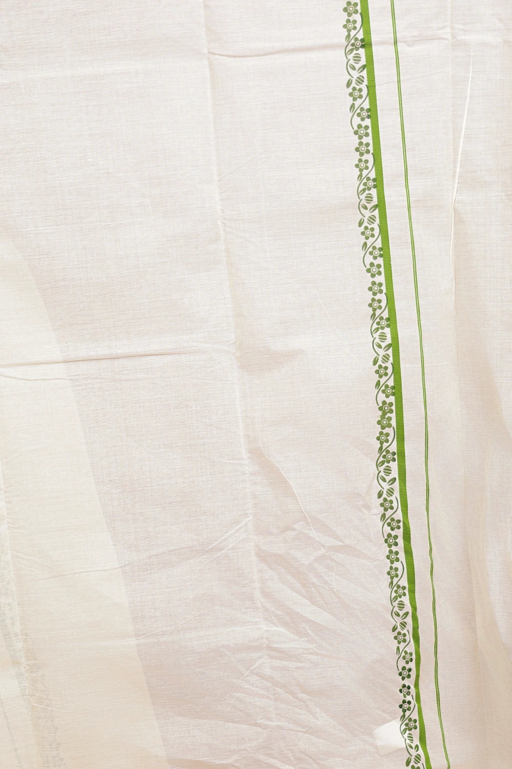 Off White Cotton Set Mundu