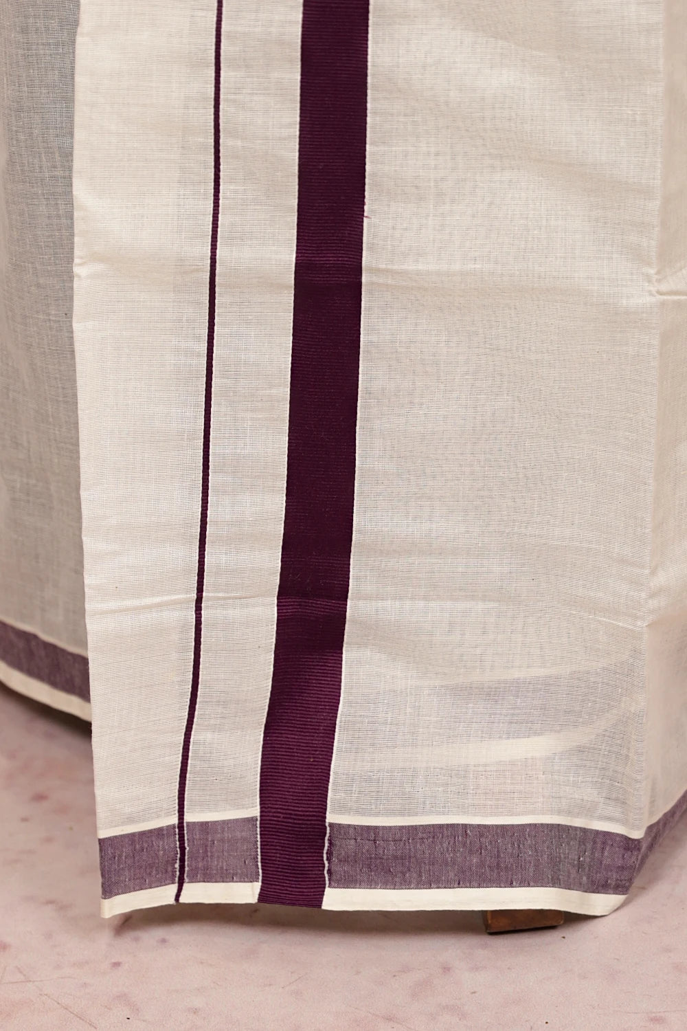 Off White Cotton Set Mundu