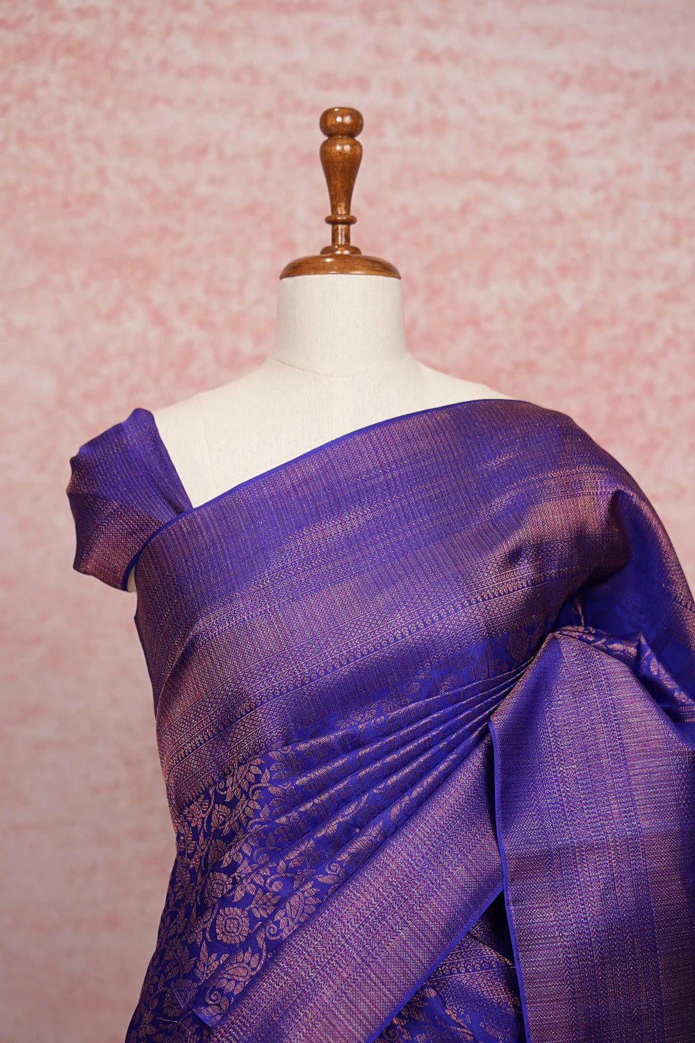 Ink Blue Kancheepuram Silk Saree