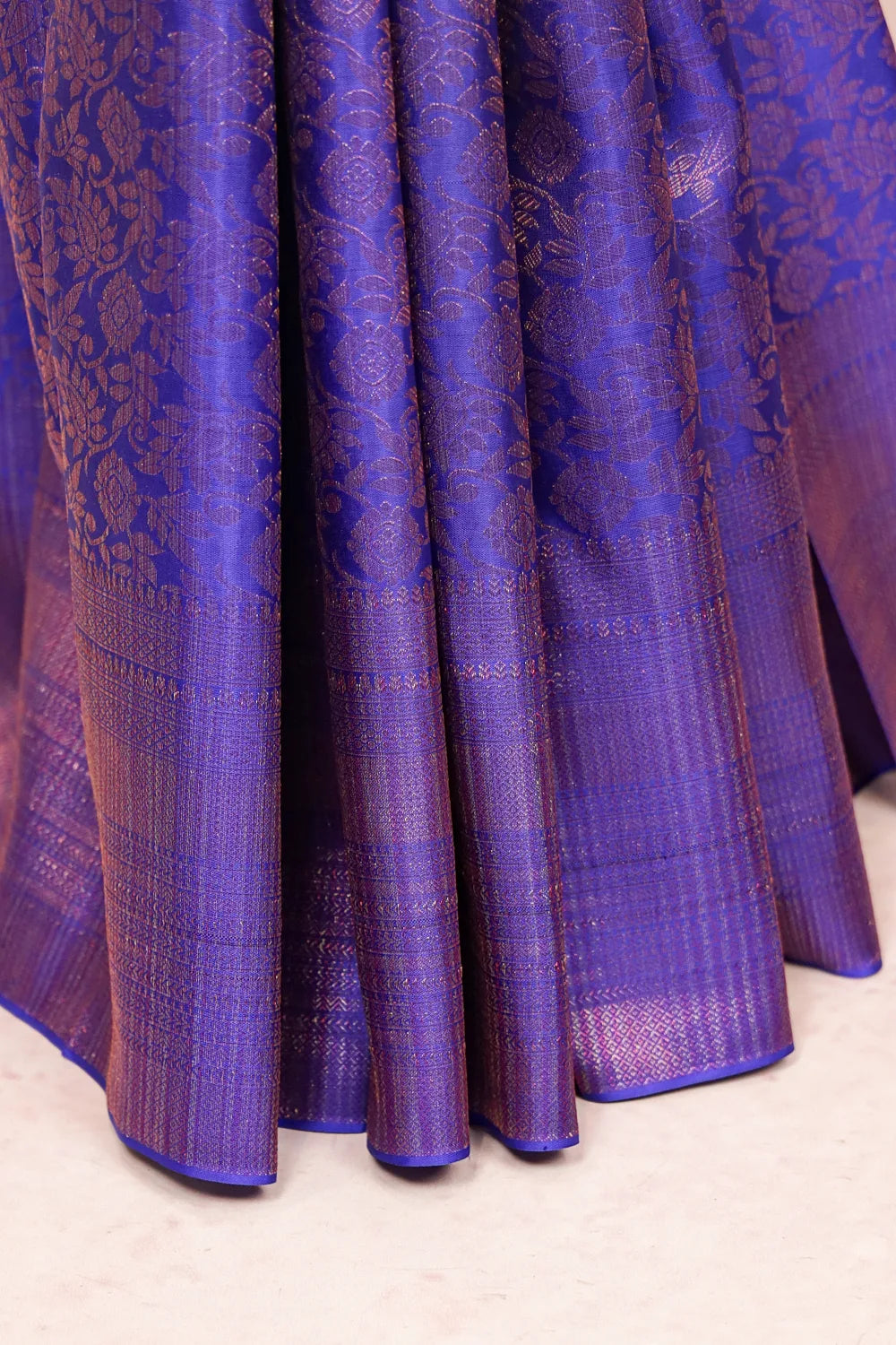 Ink Blue Kancheepuram Silk Saree