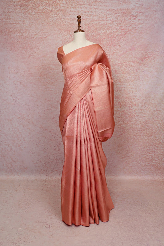 Peach Kancheepuram Silk Saree