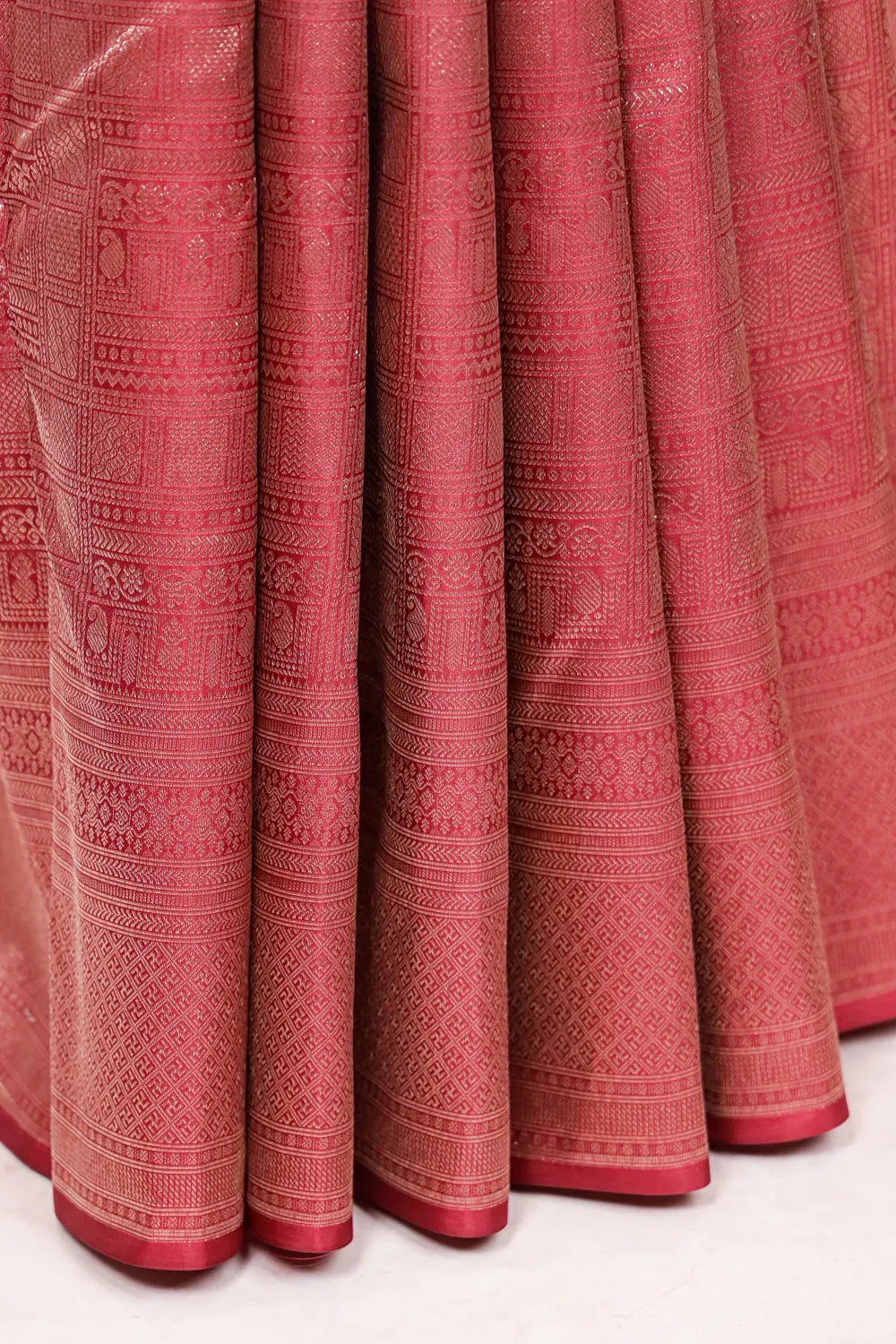 Wine Red Kancheepuram Silk Saree