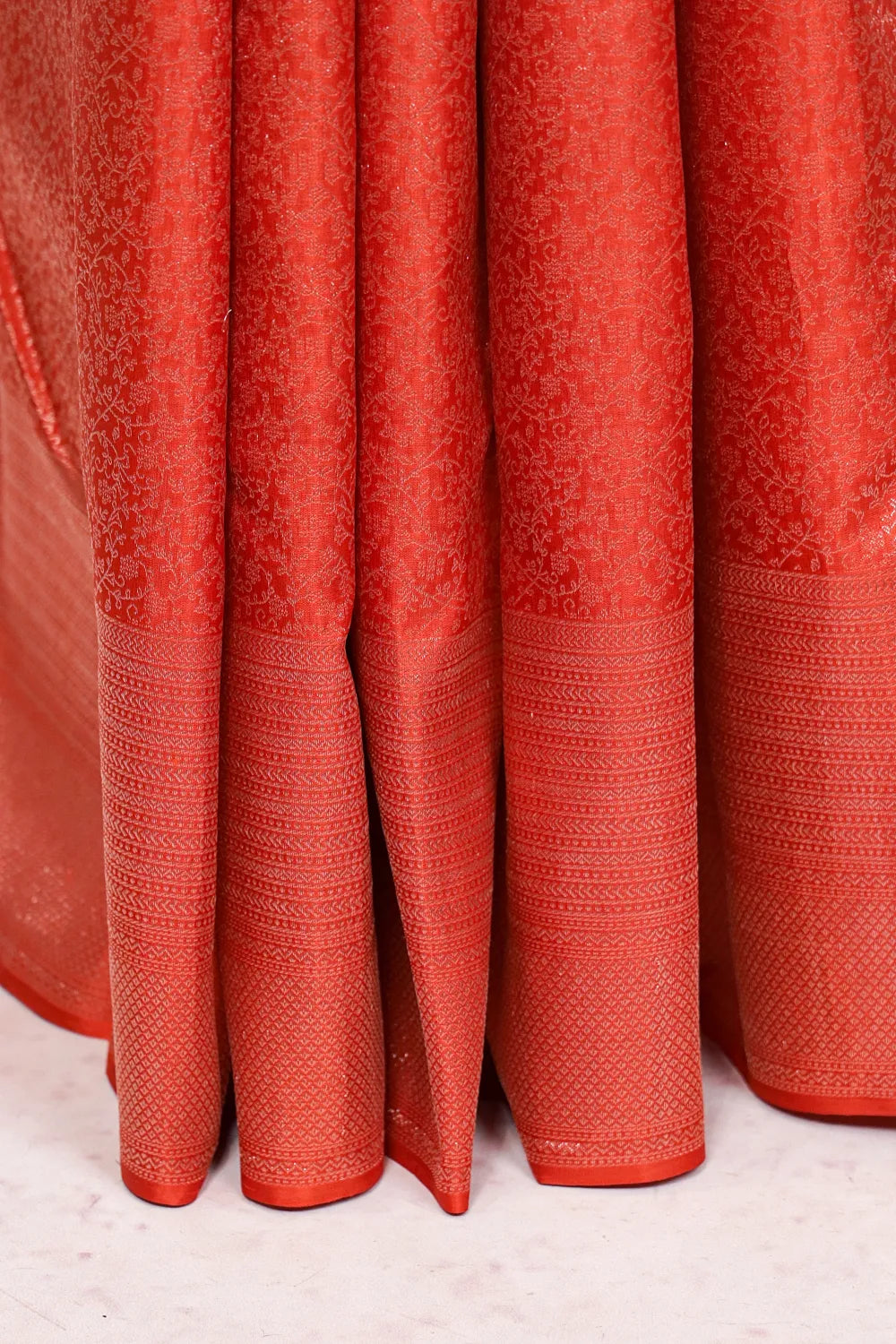Orange Kancheepuram Silk Saree