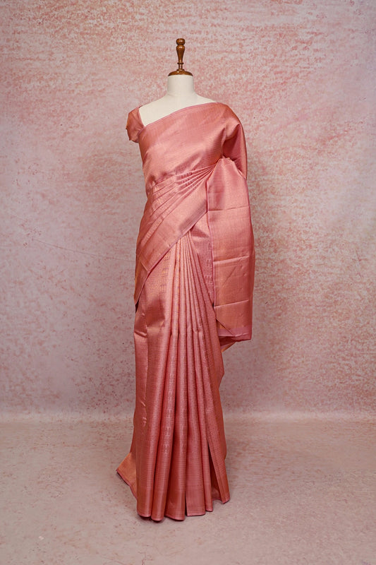 Light Pink Kancheepuram Silk Saree