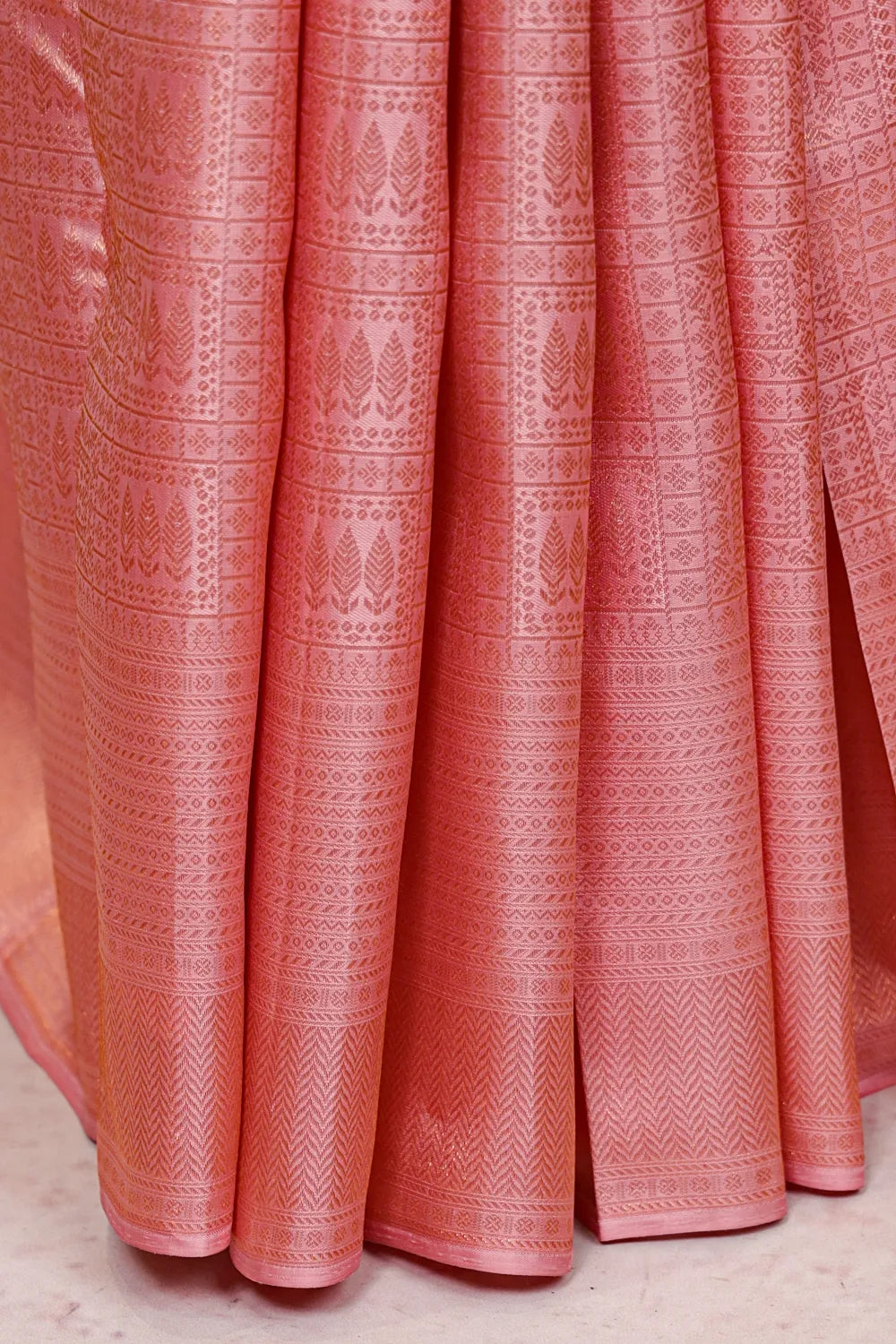 Light Pink Kancheepuram Silk Saree