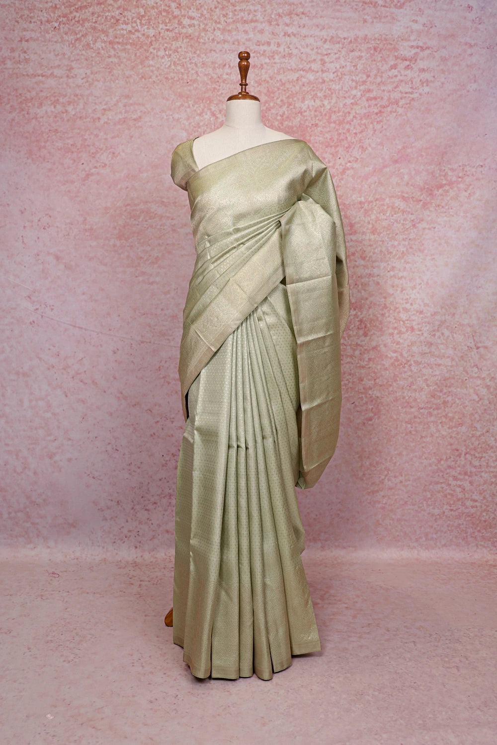 Pastel Green Kancheepuram Silk Saree