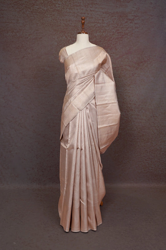 Off White Kancheepuram Silk Saree