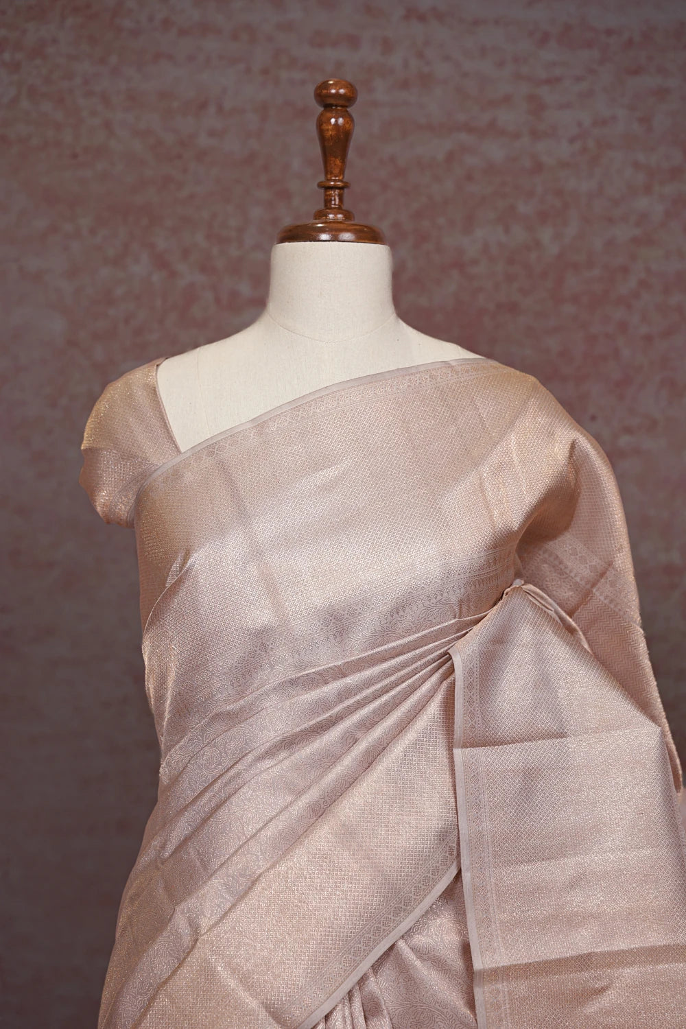 Off White Kancheepuram Silk Saree