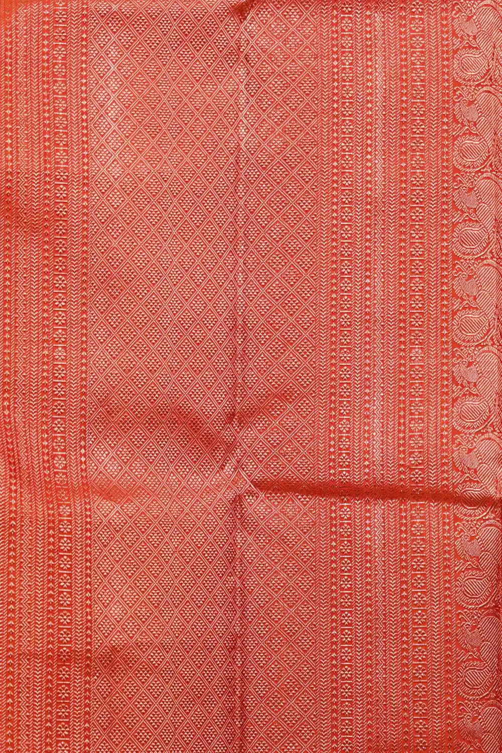Orange Kancheepuram Silk Saree