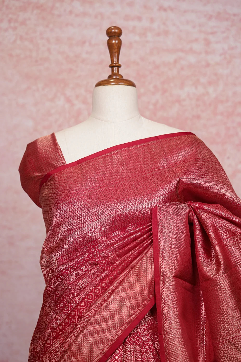 Maroon  Kancheepuram Silk Saree