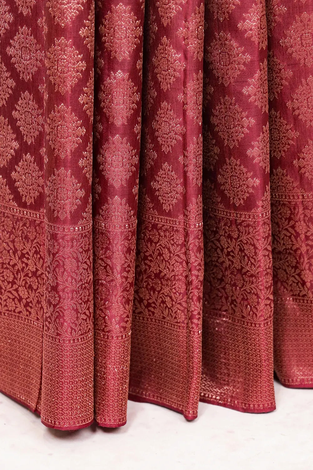 Wine Kancheepuram Silk Saree