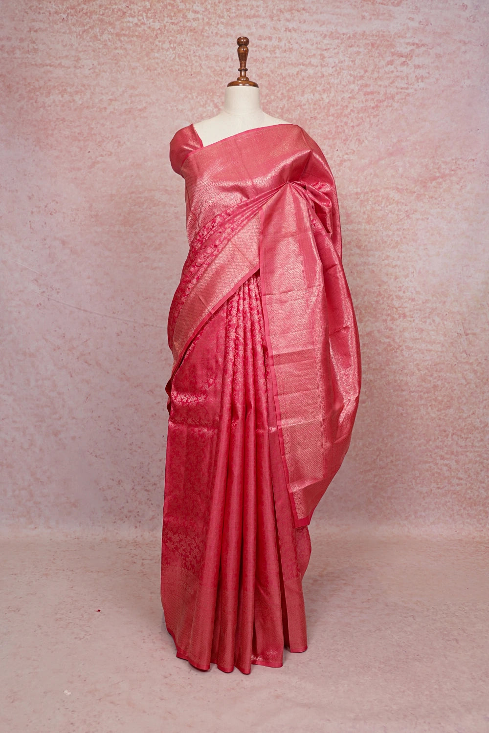 Light Pink Kancheepuram Silk Saree
