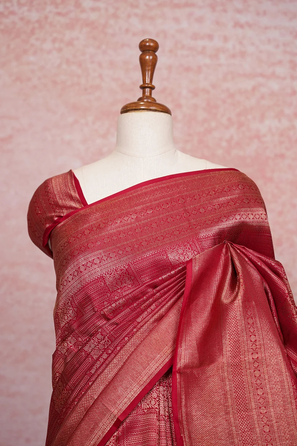 Wine Kancheepuram Silk Saree