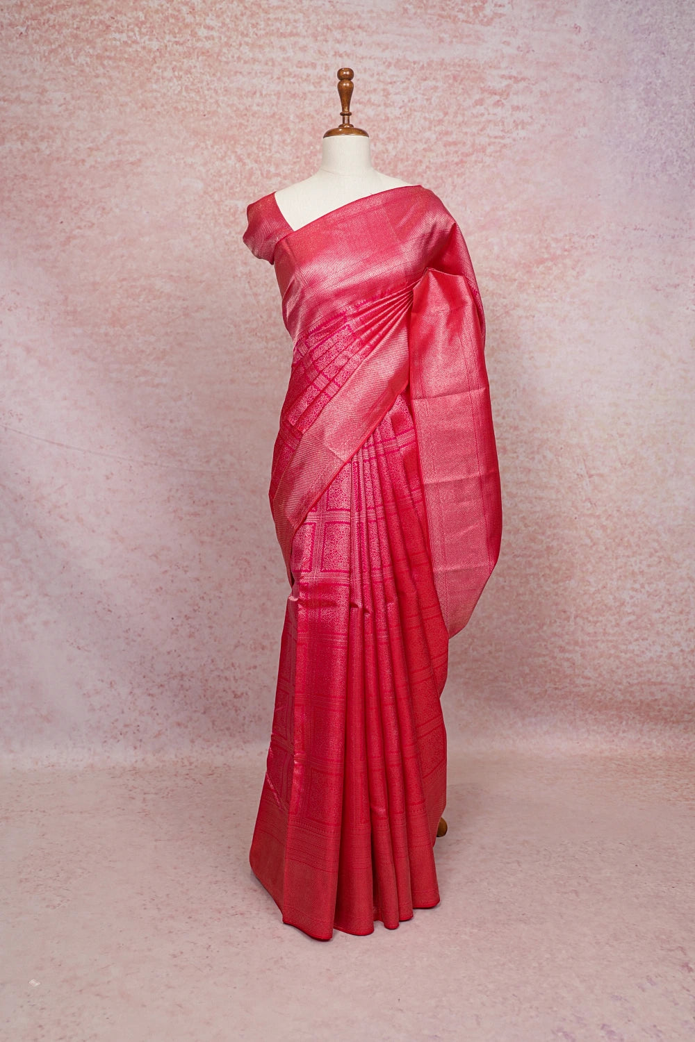 Rani Pink Kancheepuram Silk Saree