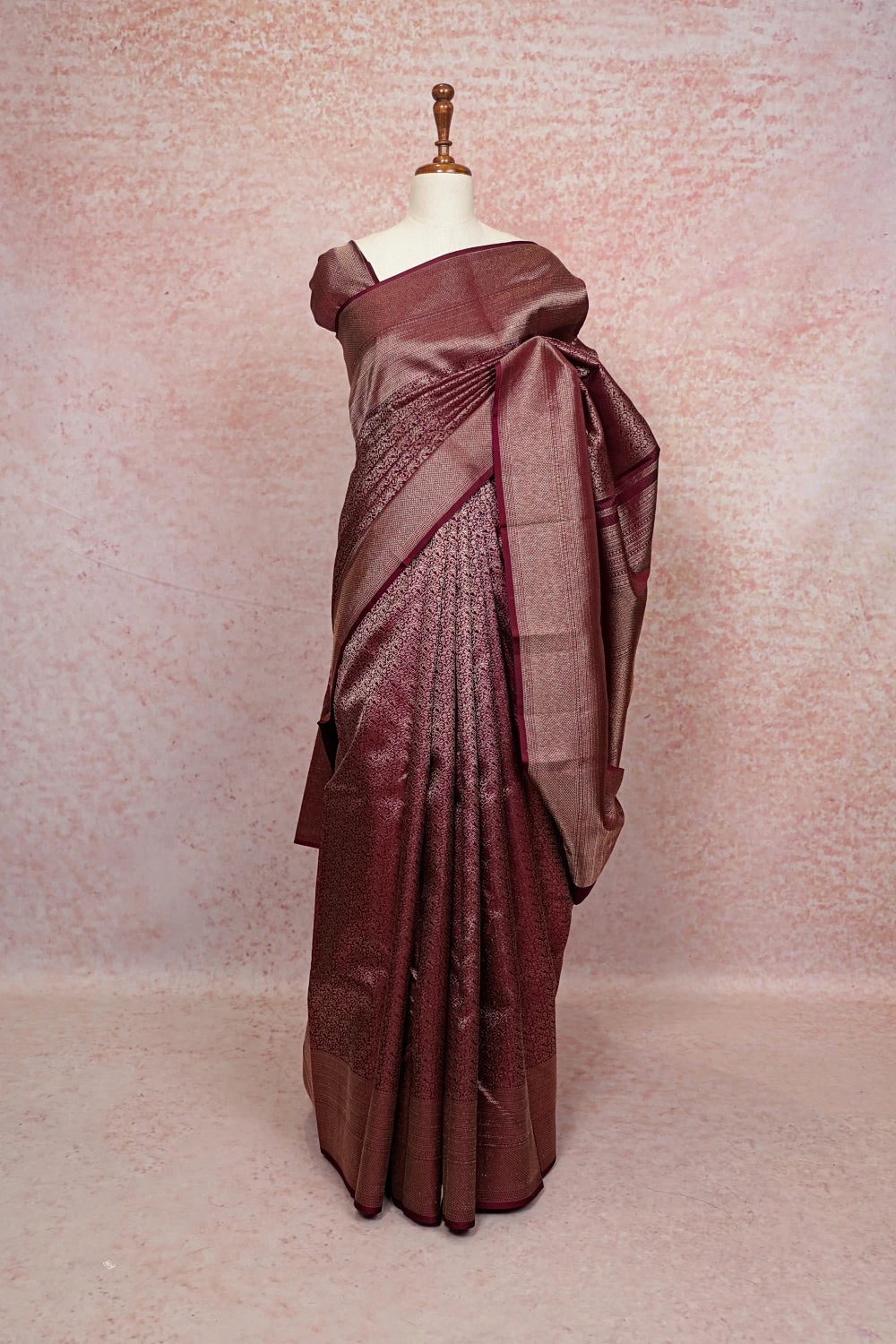 Grape Wine Kancheepuram Silk Saree
