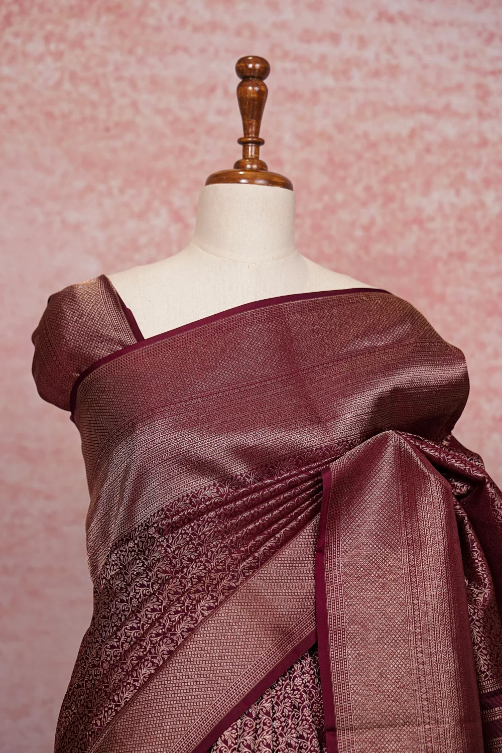Grape Wine Kancheepuram Silk Saree