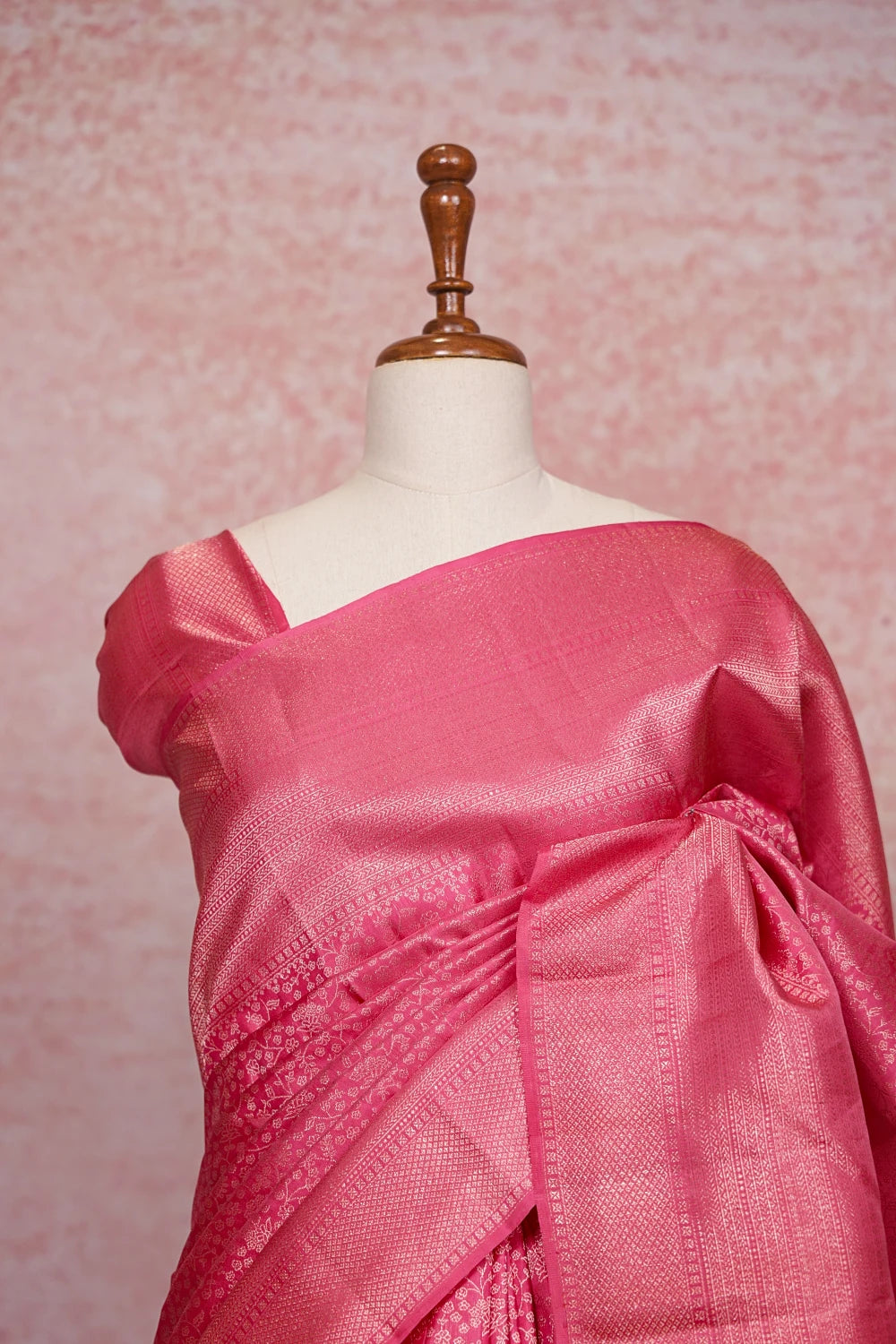 Pink Kancheepuram Silk Saree