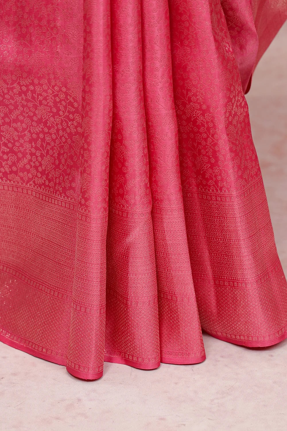 Pink Kancheepuram Silk Saree