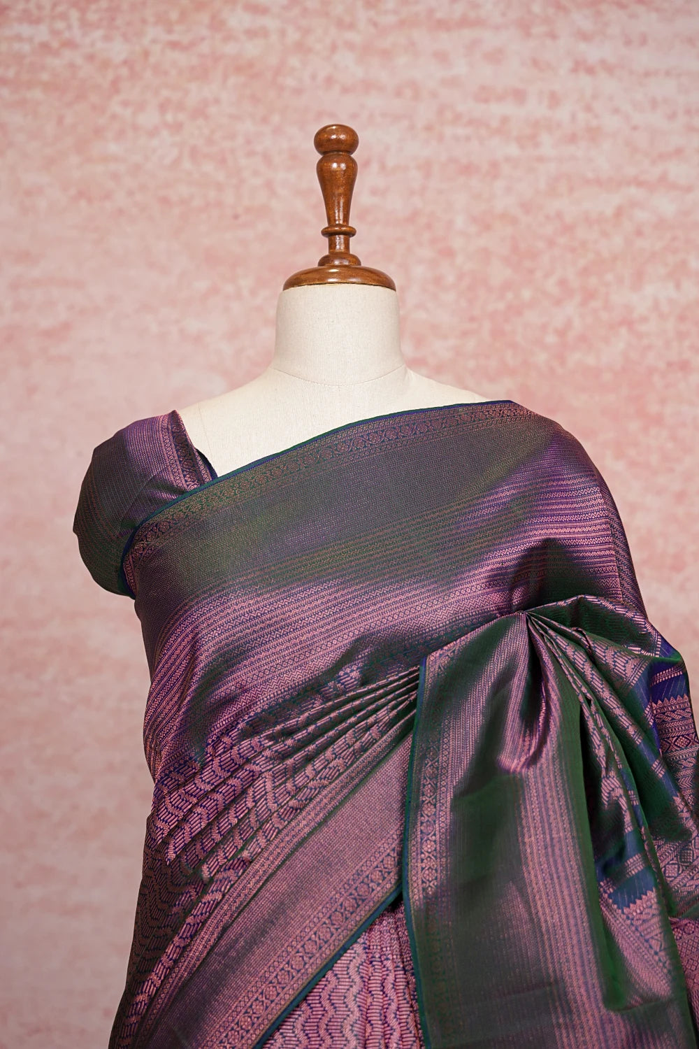 Peacock Green Kancheepuram Silk Saree