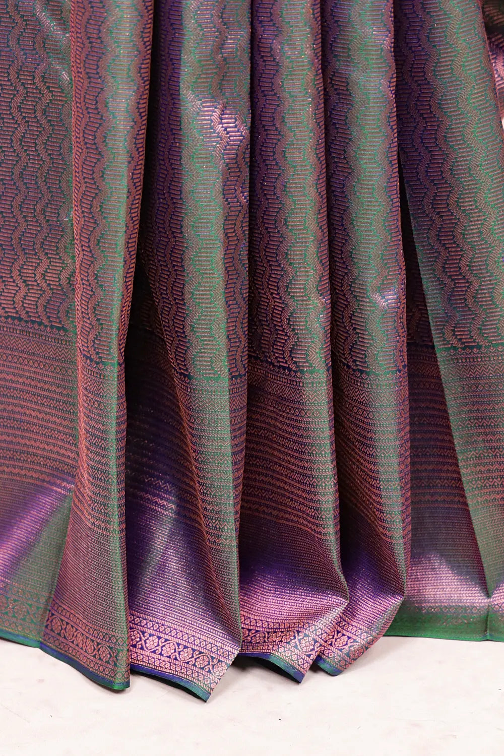 Peacock Green Kancheepuram Silk Saree
