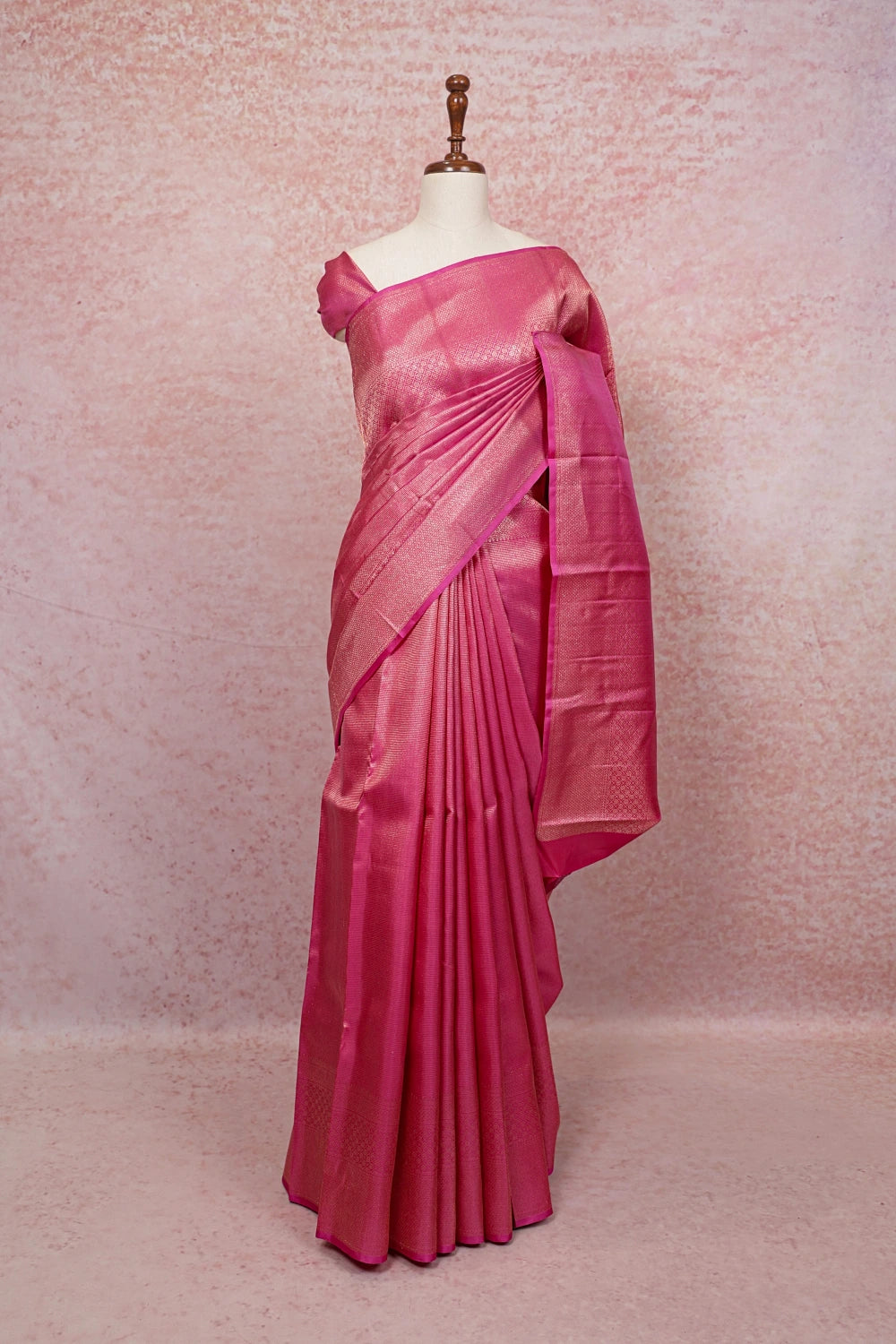 Pink Kancheepuram Silk Saree
