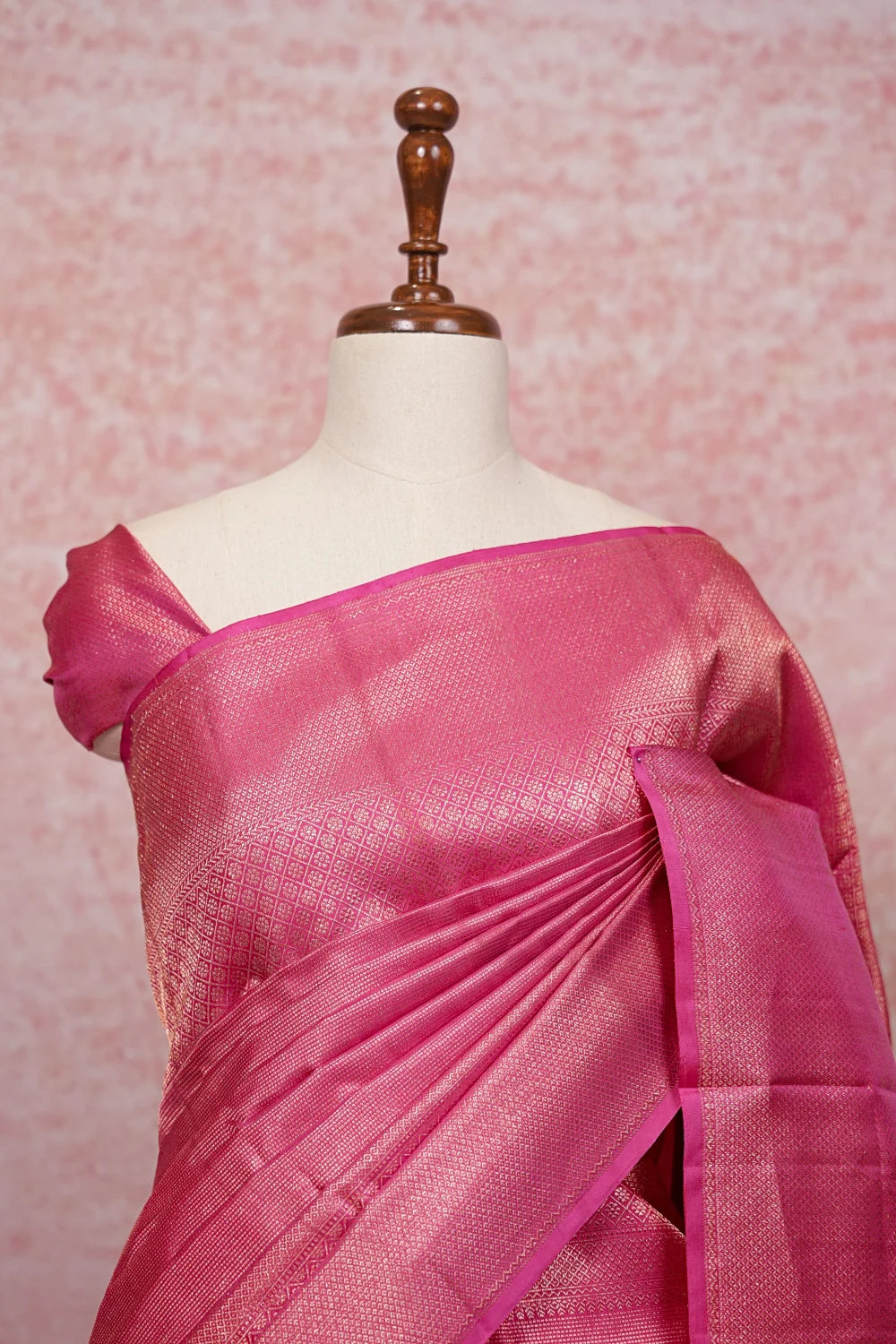 Pink Kancheepuram Silk Saree