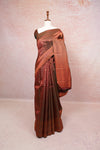 Bottle Green And Maroon Kancheepuram Silk Saree