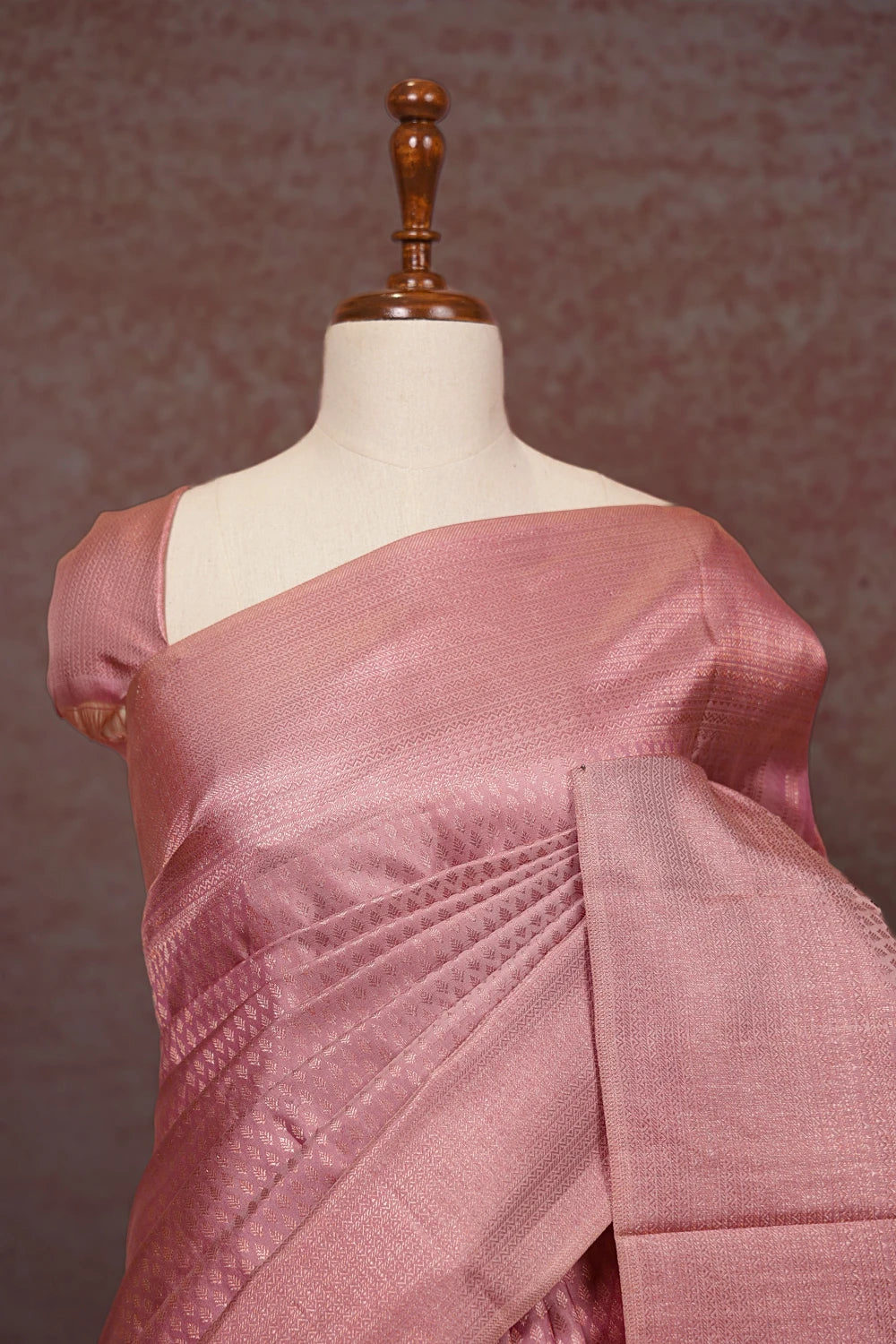 Rose Gold Kancheepuram Silk Saree