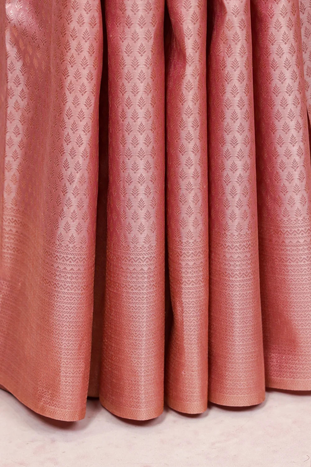 Rose Gold Kancheepuram Silk Saree