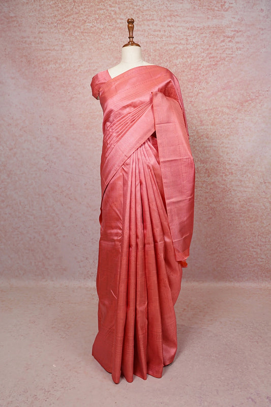 Peach Kancheepuram Silk Saree