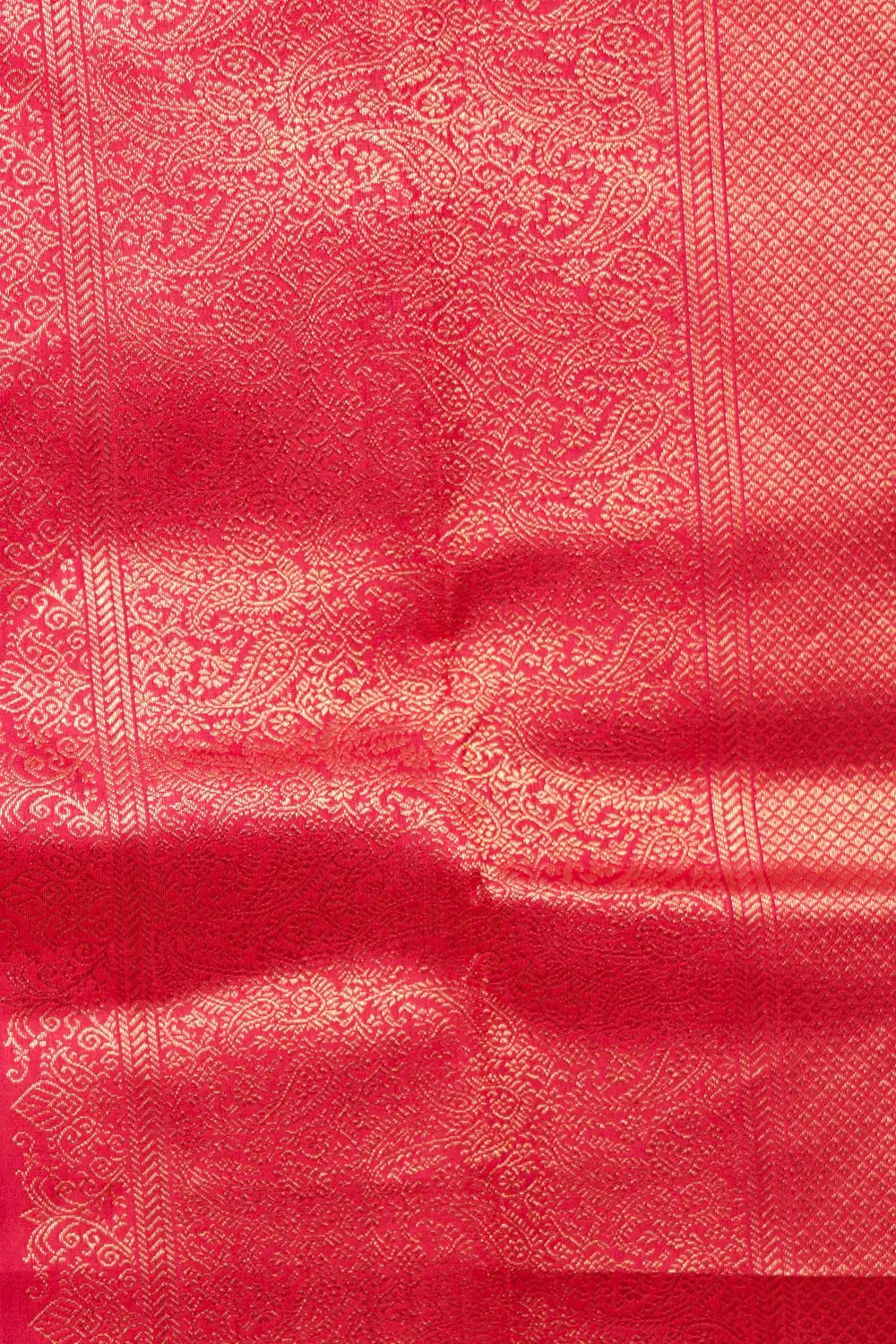 Brick Red Kancheepuram Silk Saree