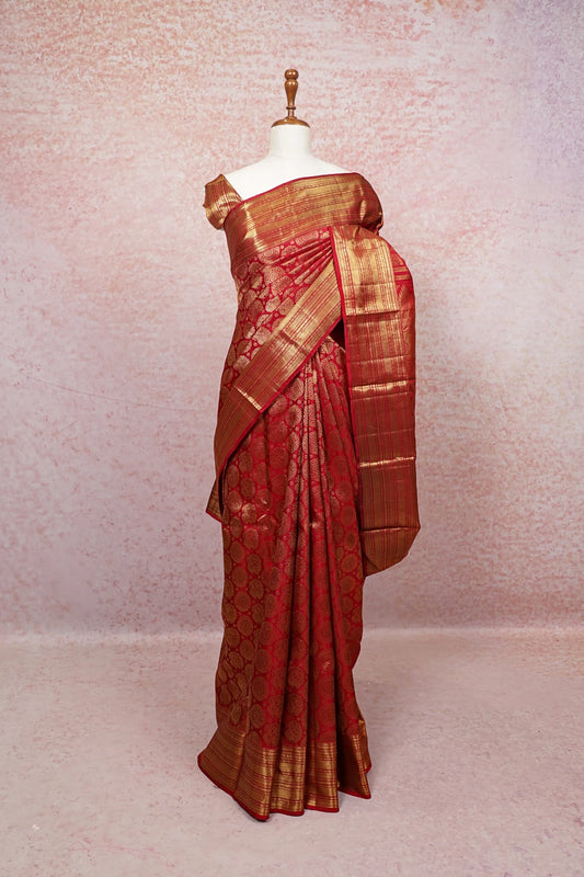Maroon Kancheepuram Silk Saree