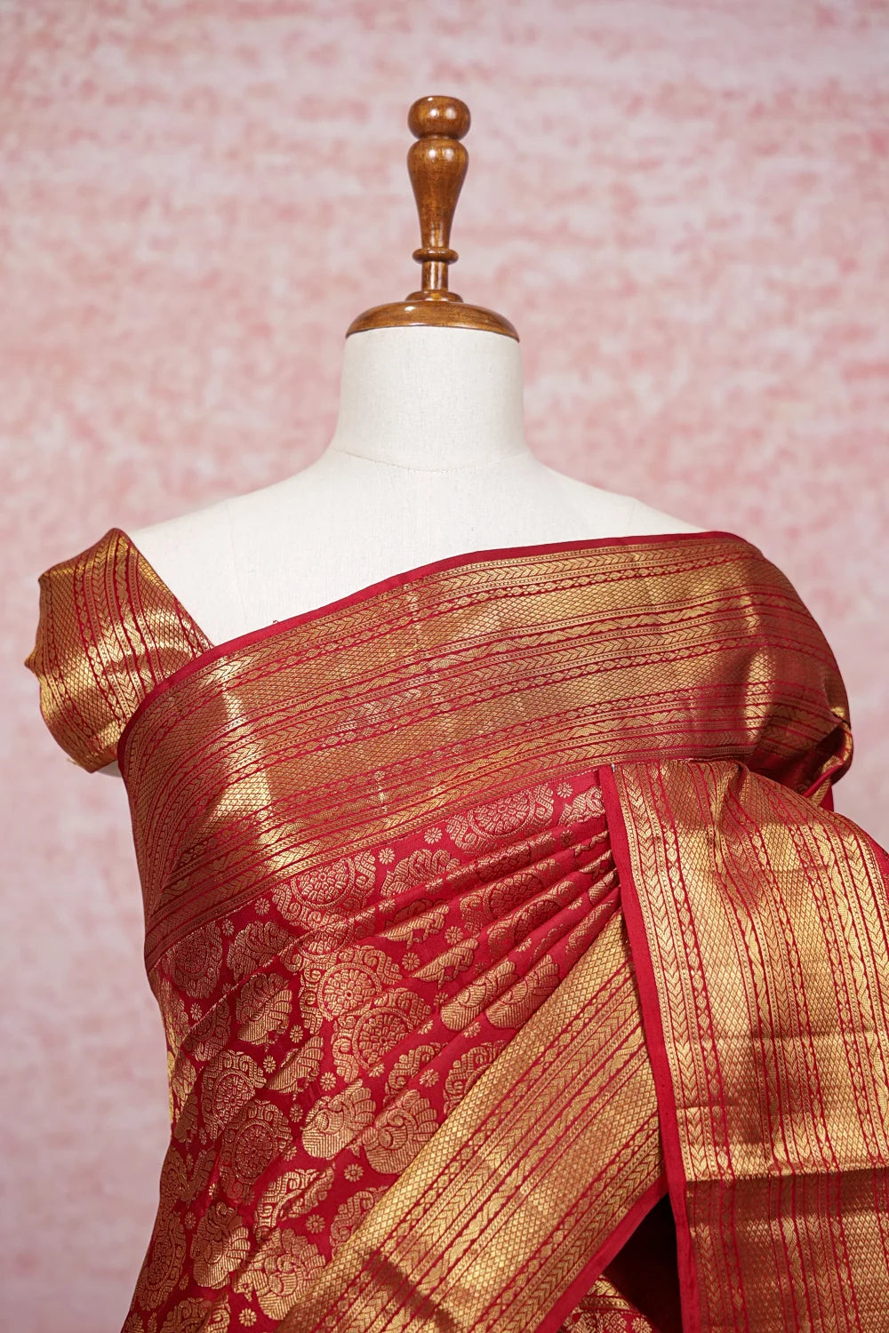 Maroon Kancheepuram Silk Saree