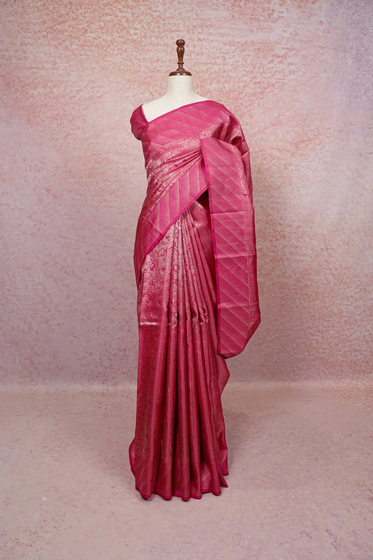 Onion Pink Kancheepuram Silk Saree