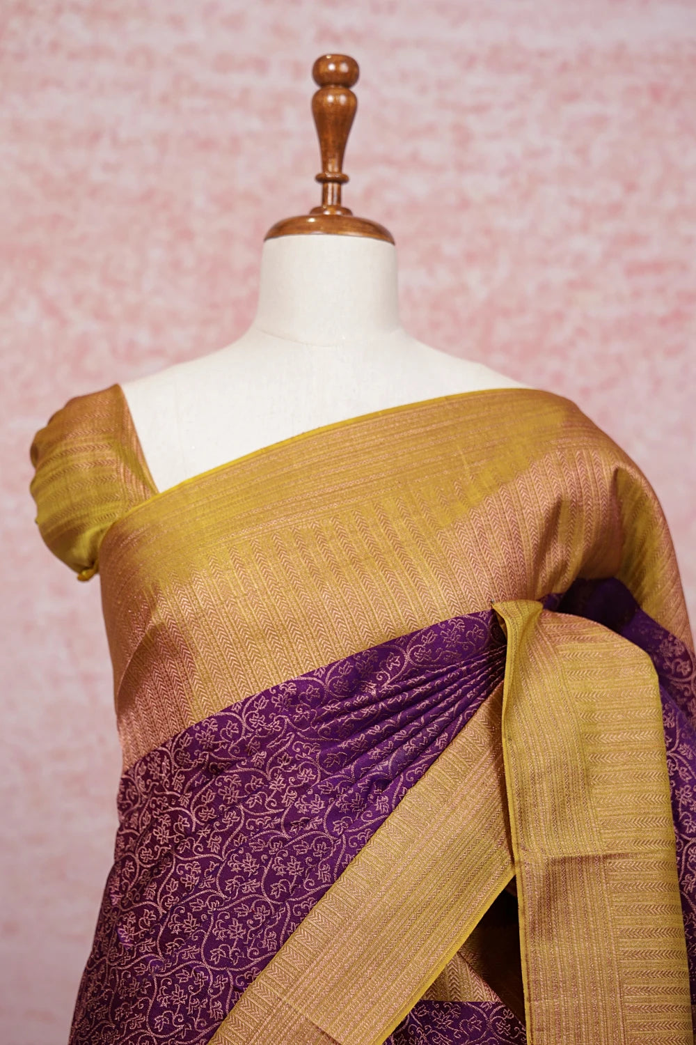 Purple Kancheepuram Silk Saree