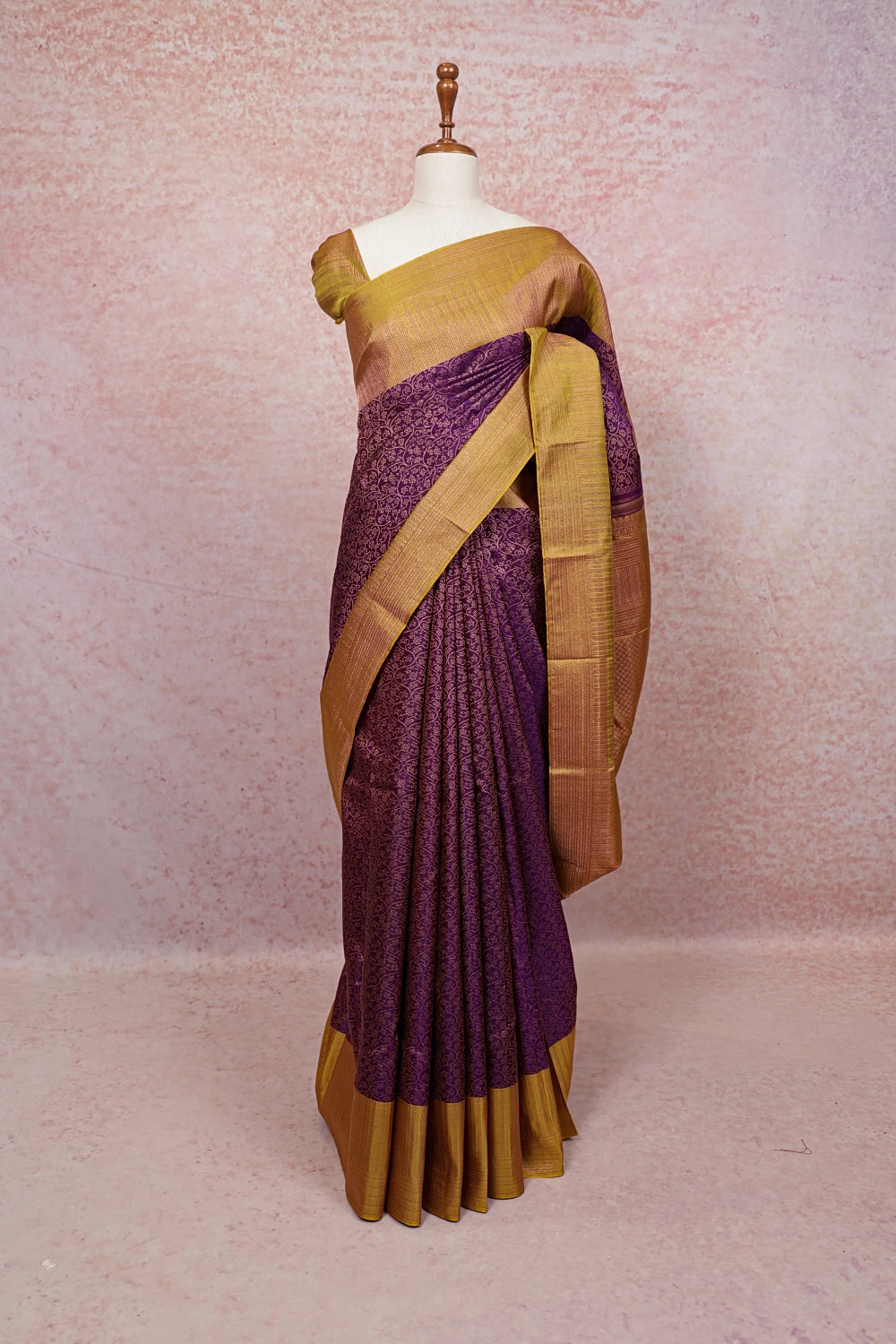 Purple Kancheepuram Silk Saree
