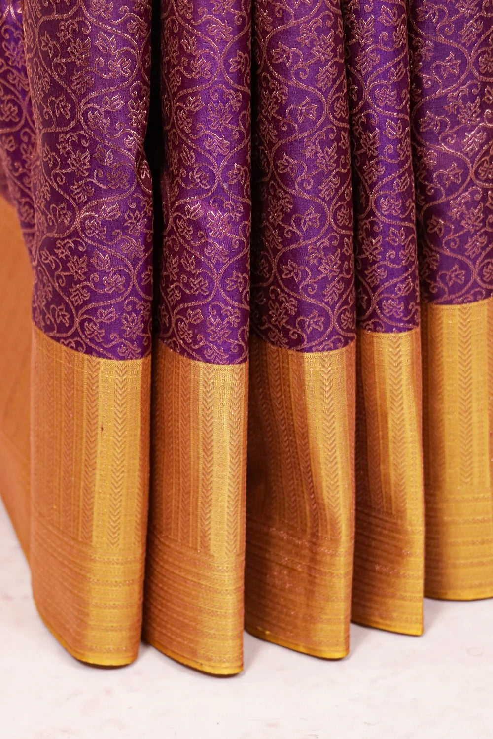 Purple Kancheepuram Silk Saree