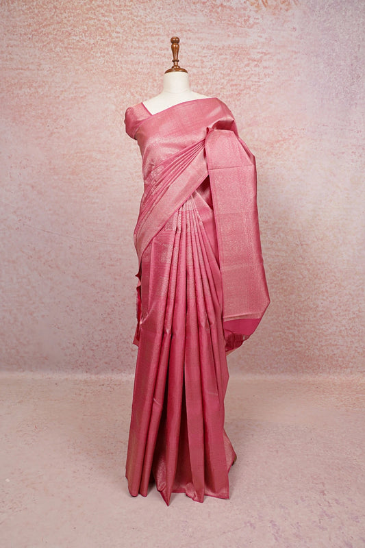 Lotus Pink Kancheepuram Silk Saree