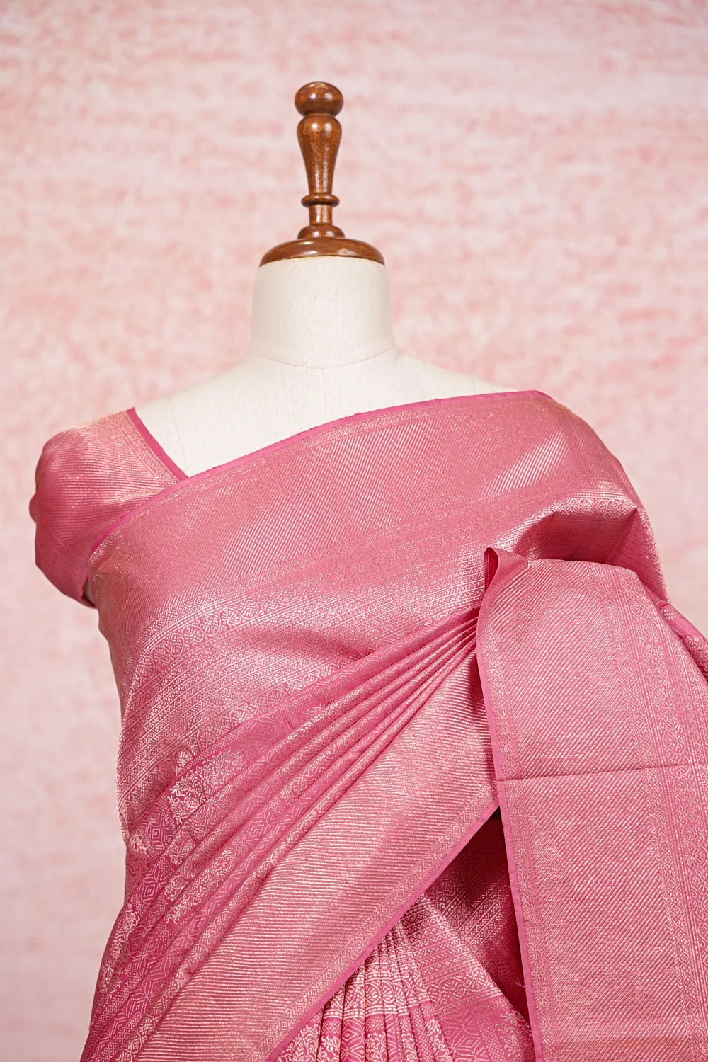 Lotus Pink Kancheepuram Silk Saree