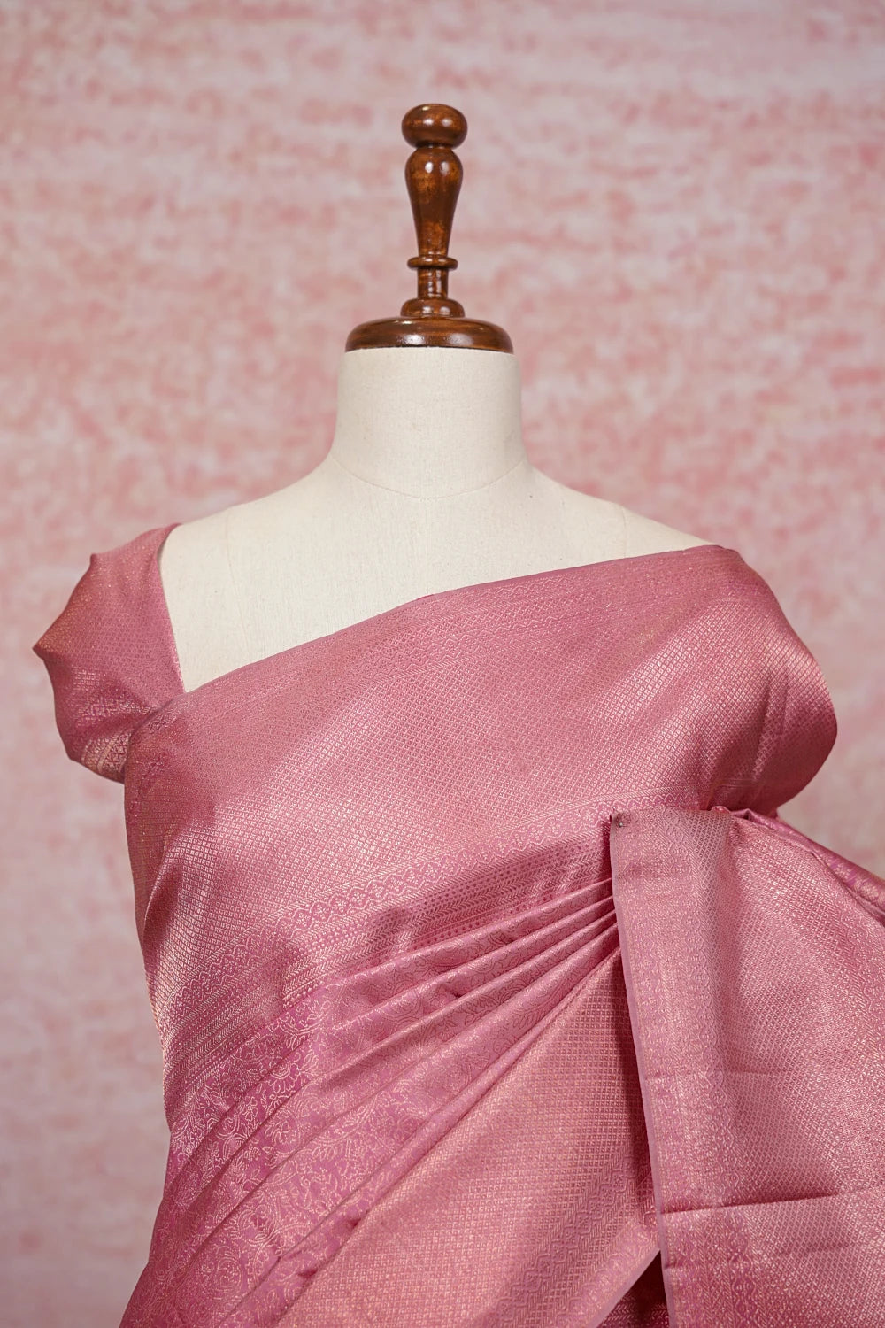 Lotus Pink Kancheepuram Silk Saree