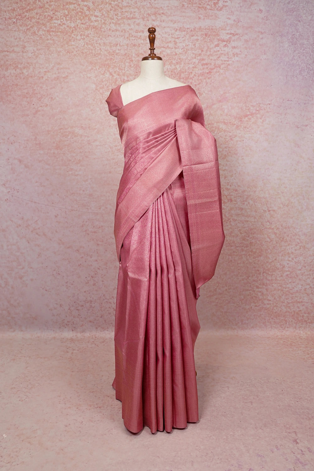 Lotus Pink Kancheepuram Silk Saree