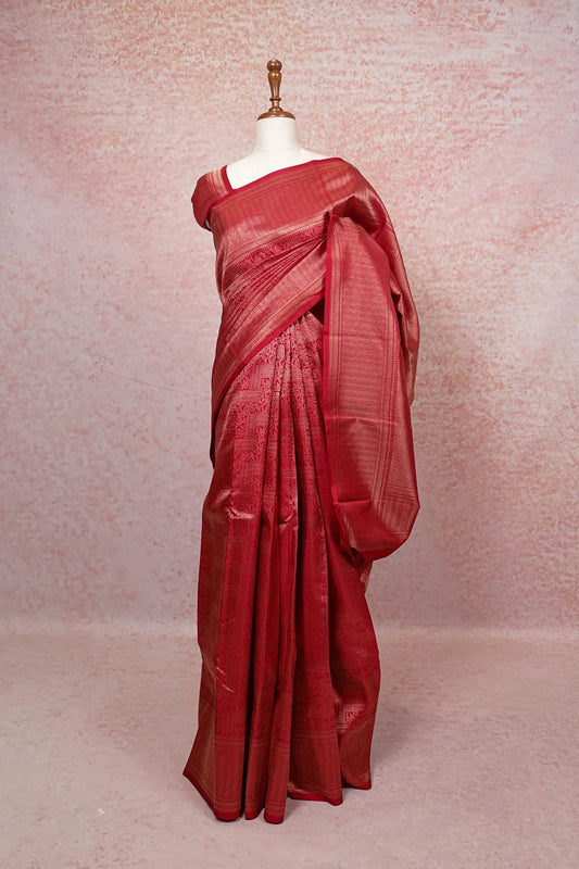 Maroon Kancheepuram Silk Saree
